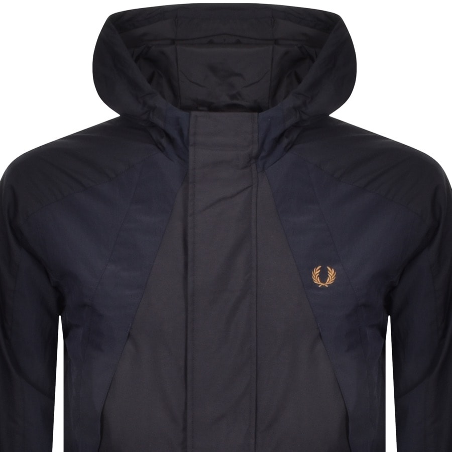Alternative Image for ProductFred Perry Hooded Mixed Fabric Parka Navy2